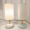 Lampe Céramique Tissu Blanc