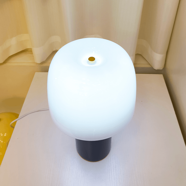 Lampe à Modeler Champignon En Céramique Noir Et Blanc